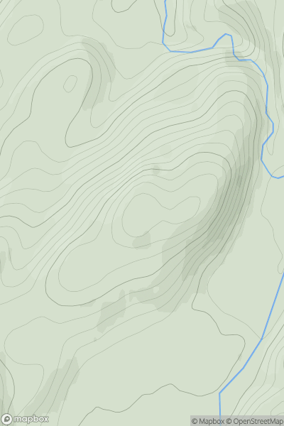 Thumbnail image for Creag Bhreac [Glen Albyn and the Monadh Liath] showing contour plot for surrounding peak